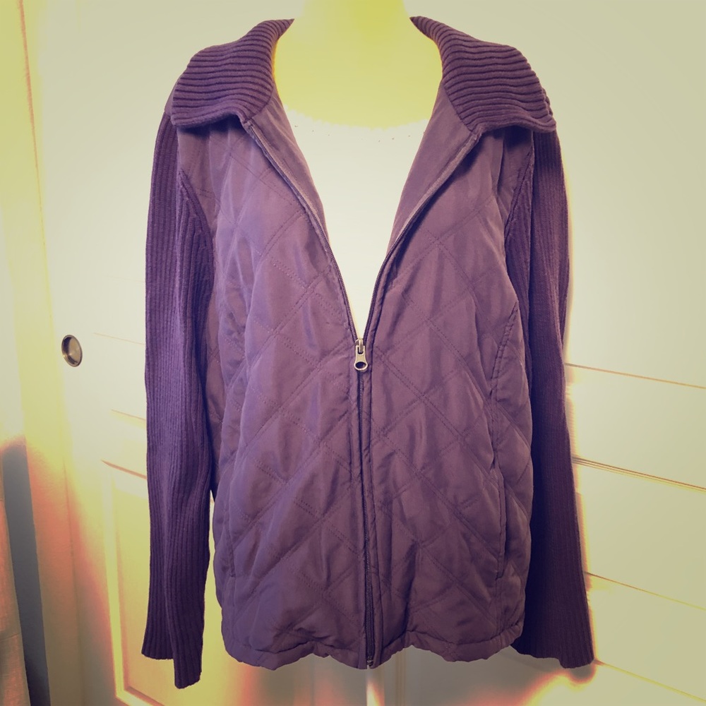 Croft & Barrow Quilted Sweater Jacket